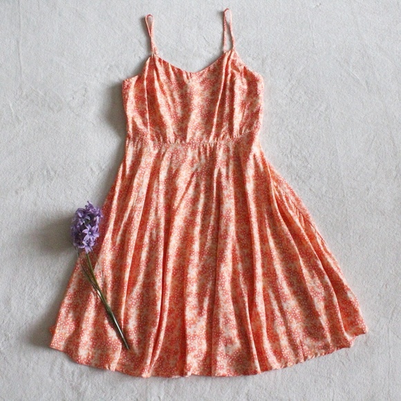 Old Navy Dresses & Skirts - OrangeWhite Star Print Sleeveless Summer Sun Dress